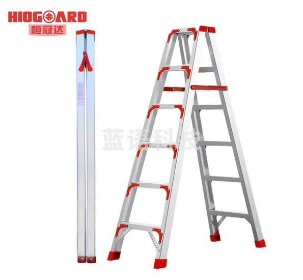 恒冠达 梯子铝合金人字梯2米折叠工程梯双侧梯 装修 加厚梯具仓库货梯