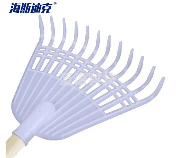 海斯迪克 gnjz-1274 清洁耙子 园林清洁工具搂草耙 清洁环卫耙 塑料草耙子（含木柄）白色