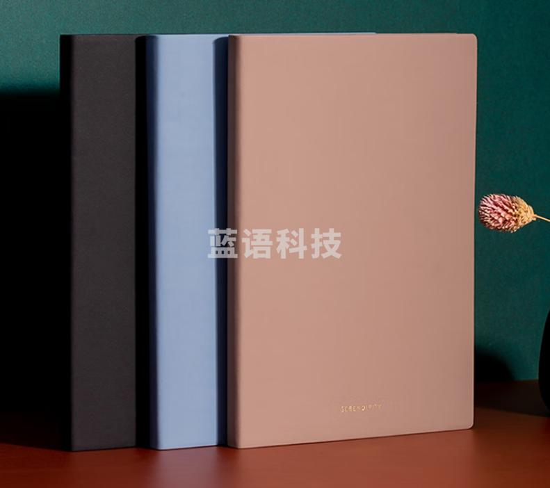 得力(deli)22284 A5/96张莫兰迪色系皮面本 210mm*143mm(黑)