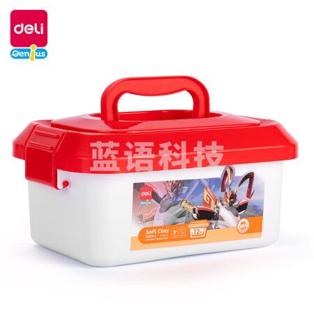 得力(deli)YC144-12色粘土儿童彩泥橡皮泥动车侠系列 超轻黏土DIY手工玩具