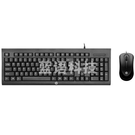 惠普（HP）藏羚羊Plus有线键鼠套装 办公键盘鼠标套装 黑色