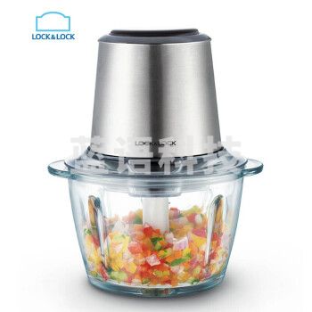 乐扣乐扣（LOCK&LOCK）EJM161BLK 料理机 多功能家用电动榨汁机绞菜机 婴儿辅食机绞肉机搅拌机 1.2L玻璃
