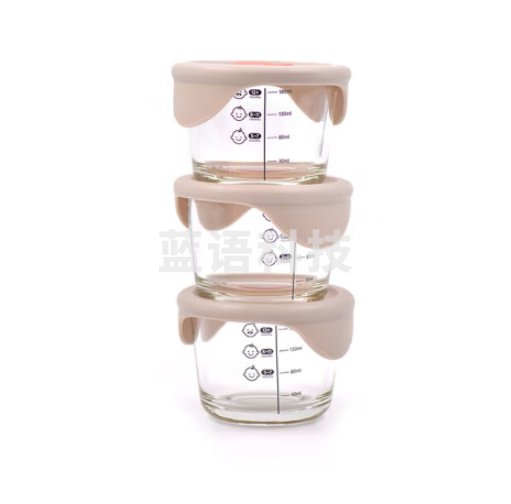 乐扣乐扣（LOCK&LOCK）LLG508S3-儿童玻璃辅食盒-3P-230ML-WHT-CN-8 冷冻冷藏均可
