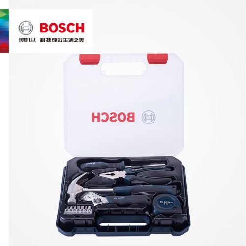 博世（BOSCH）12件套家用多功能五金工具箱手工工具套装钢丝钳螺丝刀 博世12件手动工具套装