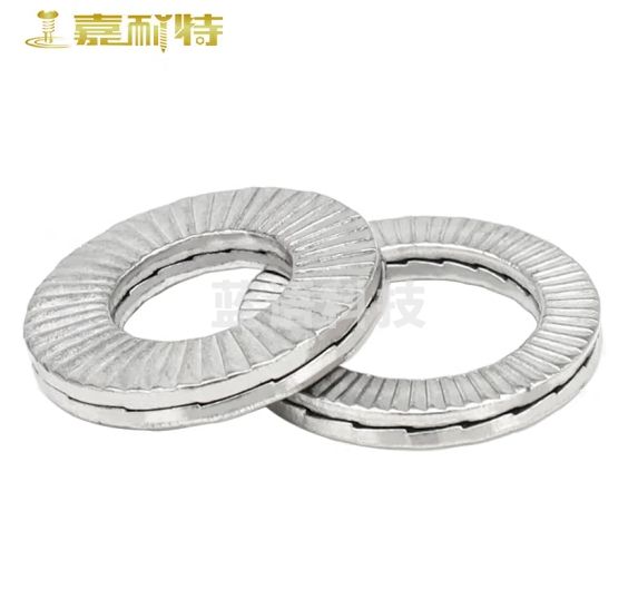 嘉耐特 DIN25201双叠自锁防松垫圈 316L不锈钢双面齿层嵌入式锁紧垫片 M3（20套）
