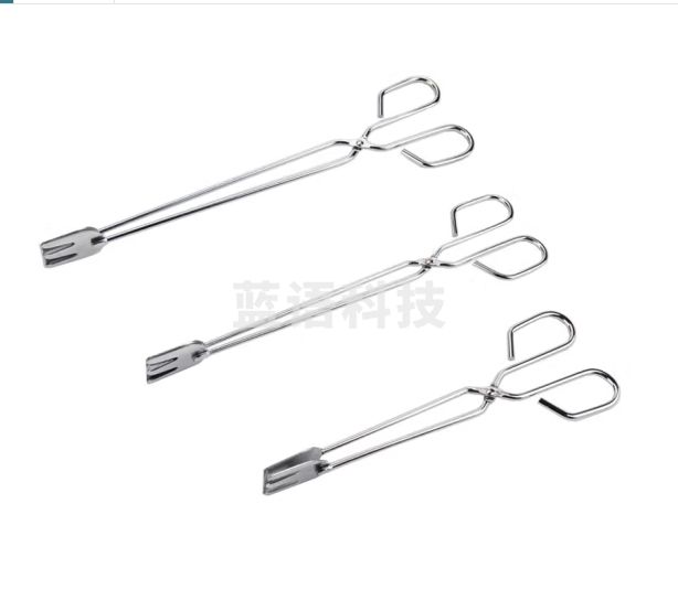 海斯迪克 HKY-8 垃圾夹 不锈钢色垃圾钳 小吃夹面包夹 火钳碳夹子烧烤夹拾物器 30cm