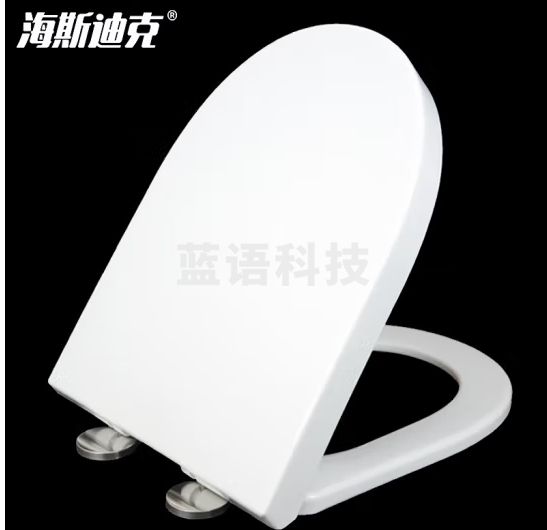 海斯迪克 HZL-41 加厚缓降坐便器盖马桶盖 抽水马桶圈坐圈盖子 9017 双按式上装 大U型
