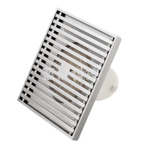 潜水艇（Submarine）LTK50-12铜镀镍奶油风12cm淋浴防臭地漏 大排量四防地漏50管径