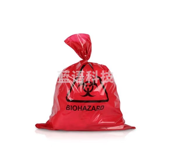 海斯迪克 耐高温高压生物危害袋红色61*81cm PP废弃物医疗垃圾袋10个 HKhf-18