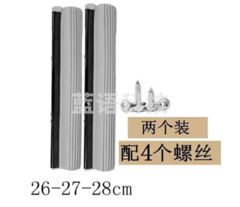 通用拖把头替换装海绵头滚轮式家用胶棉吸水墩布拖布头 四颗螺丝款27cm两只装(灰/黄色随机)