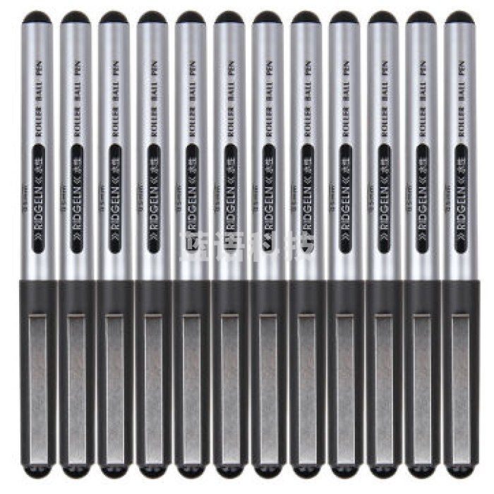 得力（deli） S656 黑色直液式走珠 0.5mm 12支/盒