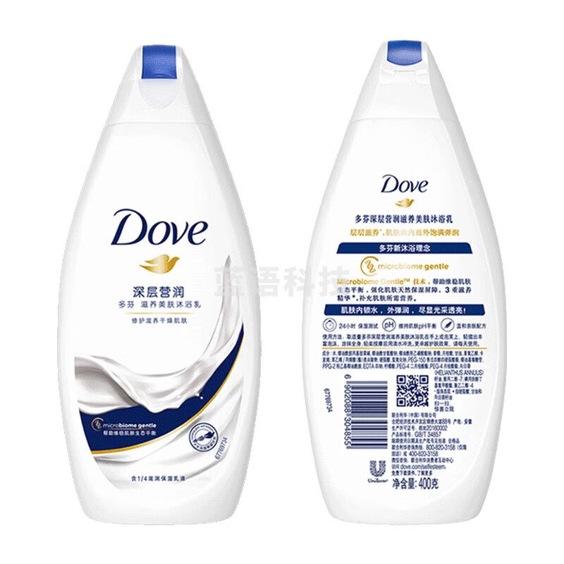 多芬（Dove）沐浴露深层营润滋养美肤沐浴乳400g*12瓶整箱装滋养美肤沐浴乳