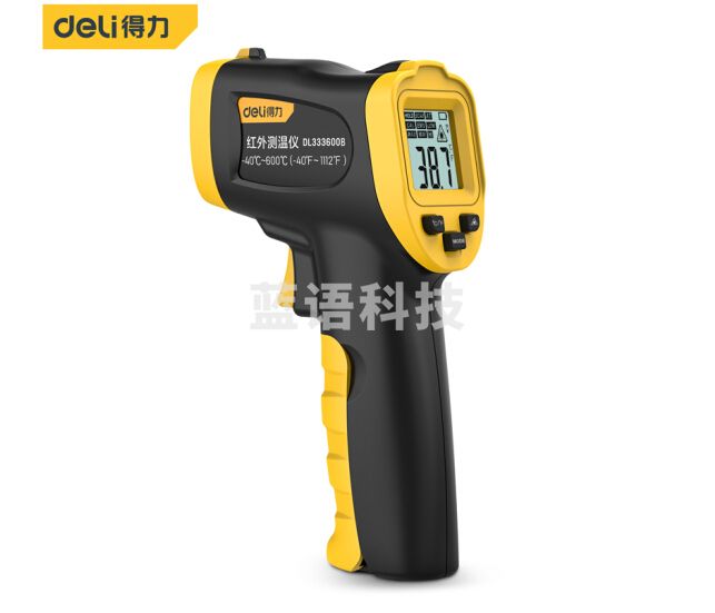 得力(deli) 测温工业红外线测温高精度油温度计水温检测仪油温枪（-40到600度） DL333600B