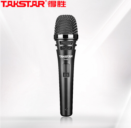 得胜（TAKSTAR）TA-60有线动圈麦克风 专业演出唱歌话筒 家庭ktv演唱K歌卡拉OK舞台录音会议主持麦克风 黑色