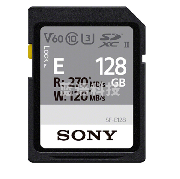 索尼 SONY SF-E128 SD卡 128G 高速读取270MB UHS-II 相机存储卡