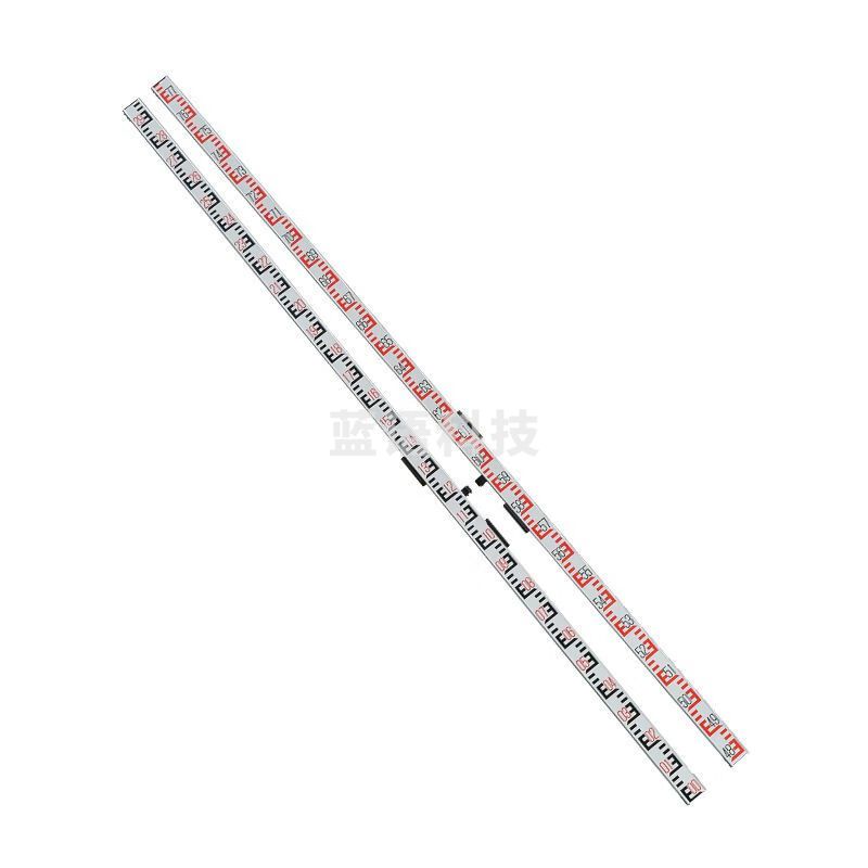 2米3米木质铝合金三等四等 木 水准尺红黑测量尺4687塔尺4787数尺 3米铝合金水准尺（对）
