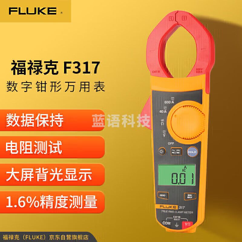 福禄克（FLUKE）F317 钳形万用表 多用表万能表电流表 钳表仪器仪表 1年维保