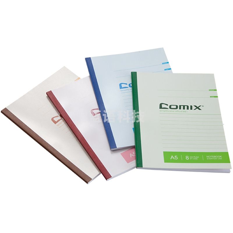 齐心（COMIX）C4506 无线装订本 A5 80页 6本装 配色