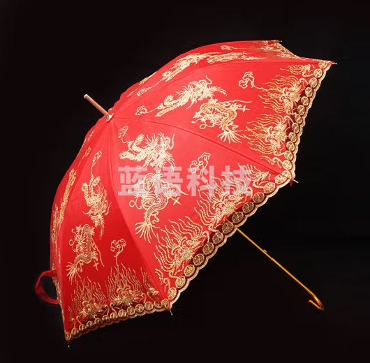 博沃尼克婚庆复古晴雨伞龙凤呈祥