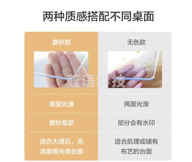 京东京造 2mm加厚磨砂 桌布PVC软玻璃餐桌垫食品级防水防油桌面垫80*140cm