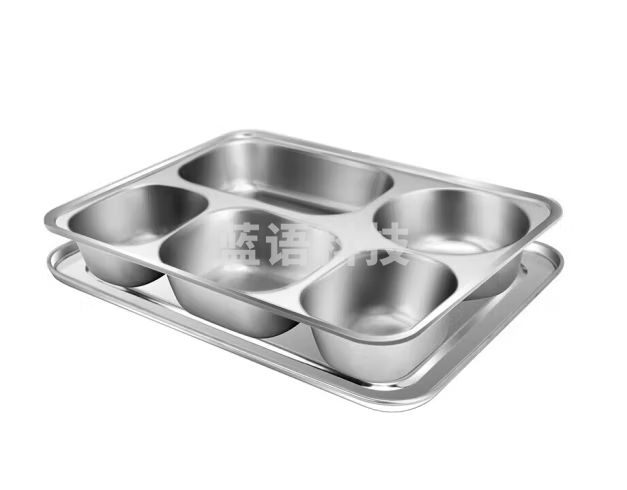 美厨（maxcook）304不锈钢餐盘饭盒 5格加深加厚分格带盖快餐盘学生餐盒 MCFT724