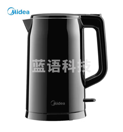 美的(Midea)家用大容量1.7L电热水壶MK-AEK17S01 黑色 1.7L