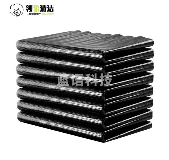 领象 加厚垃圾袋黑色平口式背心式中号塑料袋100*120cm 50个