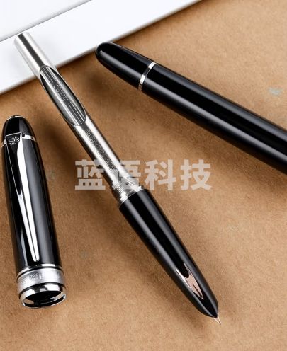 英雄（HERO）钢笔100经典（14K）金尖钢笔商务办公钢笔高端节日礼物墨水笔签字笔 黑色银夹