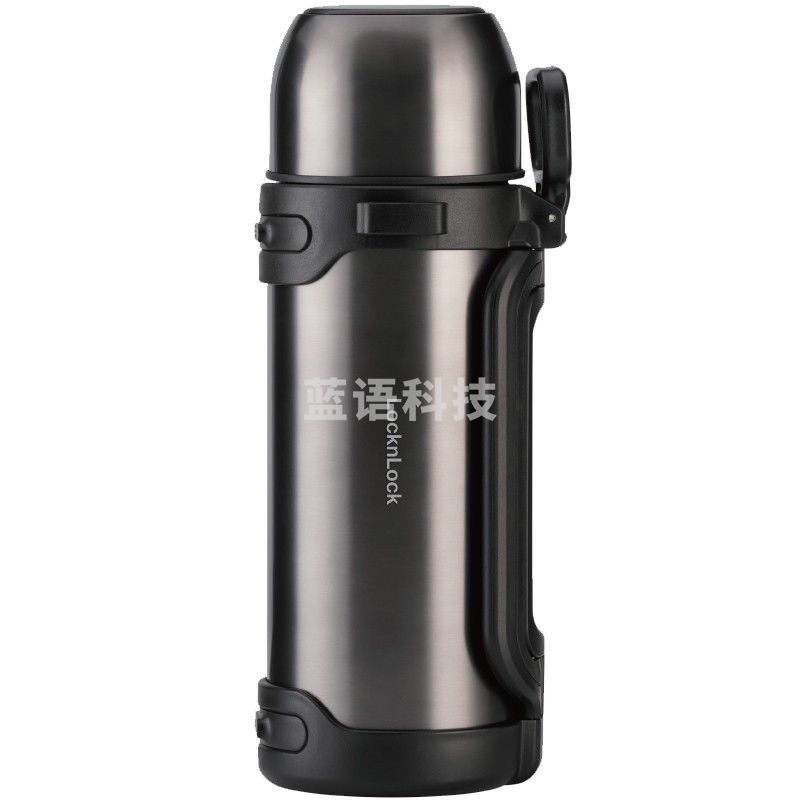乐扣乐扣 大容量1.8L灰色 LHC1477DGRY 户外手提保温壶 304不锈钢便携车载式保温瓶暖壶