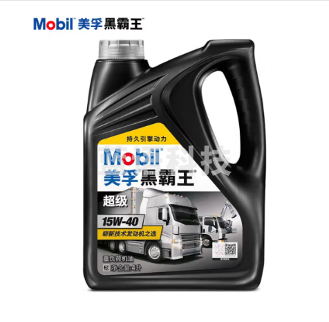美孚（Mobil）美孚黑霸王超级柴油机油 柴机油 15W-40 CI-4级 4L 汽车用品