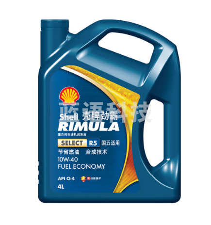 壳牌（Shell）劲霸柴机油 Rimula Select R5 10W-40 CI-4级 4L 养车保养