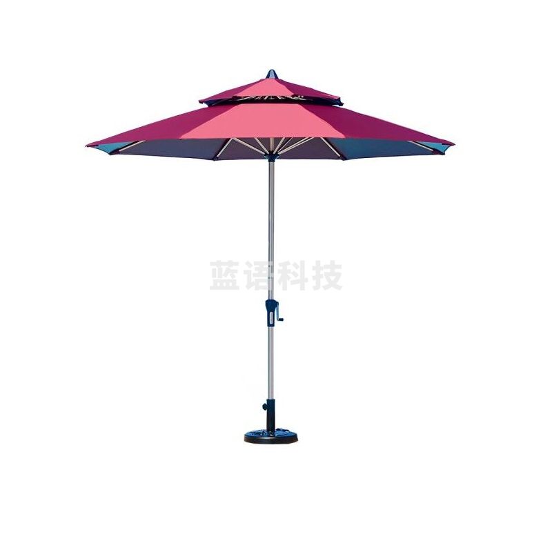 紫叶（ziye） 户外遮阳伞中柱伞 双顶2.7米