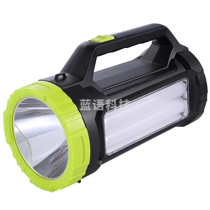 康铭手提灯探照灯强光远射大功率手电筒充电矿灯LED照明灯电瓶灯户外野营灯帐篷灯家用应急灯安防巡逻灯 2685A