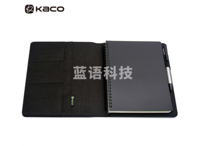 KACO爱乐A5笔记本套装 商务礼品会议记录名片收纳简约创意套装 黑色