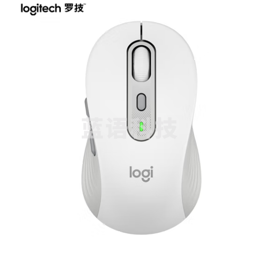 罗技（Logitech）M750M 通用版鼠标 无线鼠标 静音鼠标 对称鼠标 白色 带Logi Bolt USB接收器