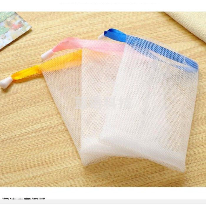 加厚双层起泡网 洗面奶发泡网皂网袋 100个/包 货号：TX