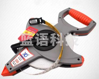 兴达尼龙包塑覆膜绝缘卷尺PVC纤维皮尺50米