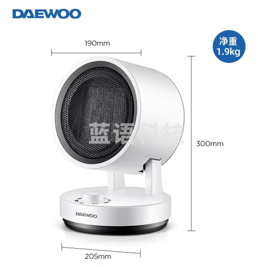 大宇（DAEWOO） 暖风机/取暖器/电暖器 家用办公浴室台式干衣速热烤火节能低噪电暖气1500W BM07