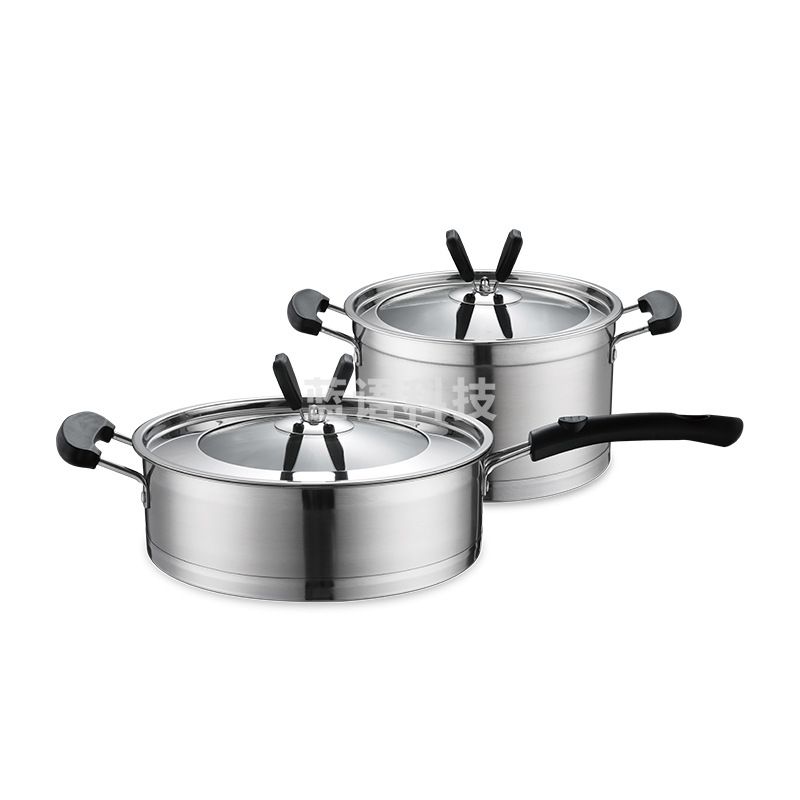 德世朗 DFS-TZ037A 日耳曼公爵套装 汤锅20cm  煎炒锅24cm 不锈钢色