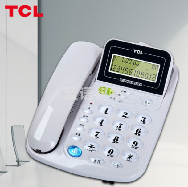 TCL HCD868(17B)TSD电话机座机 固定电话 来电显示 免电池 屏幕翻盖 灰白