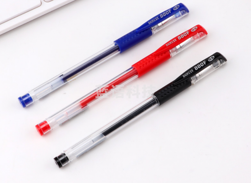 宝克（BAOKE）PC880F 0.5mm中性笔 学生考试水笔 商务办公速干签字笔文具 12支/盒 黑色水笔0.5mm