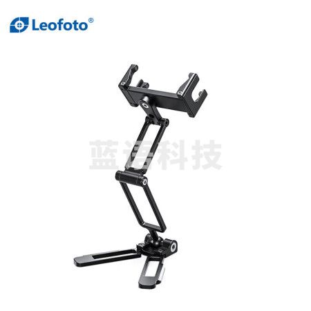 徕图（Leofoto）PS-4（黑色） 多功能折叠阿卡标准燕尾槽直播三脚架专用vlog拍摄云台手机夹