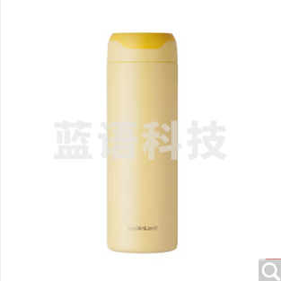 乐扣乐扣（LOCK&LOCK）不锈钢高颜值内置茶网防漏锁扣微笑保温杯 LHC4281YEL-旋盖