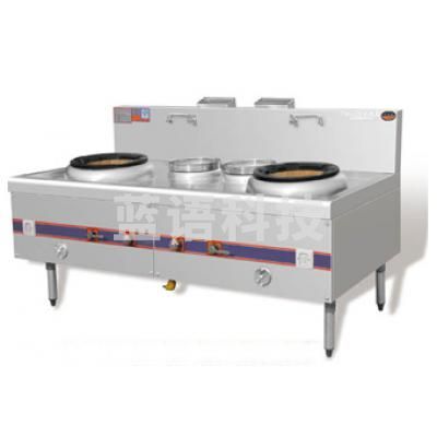 御丰 粤式塘砖双炒双温炒灶 带熄火保护 电子打火 2000*1000 550W/220V 货号：WY