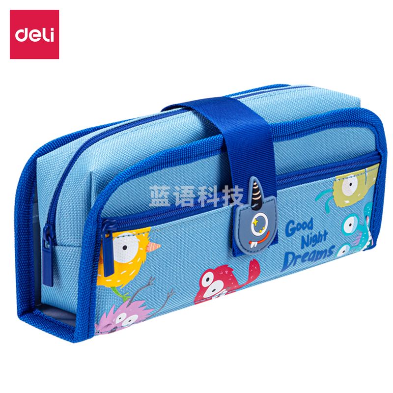 得力67099小饿魔袋鼠多用途笔袋浅(浅蓝色)(只)