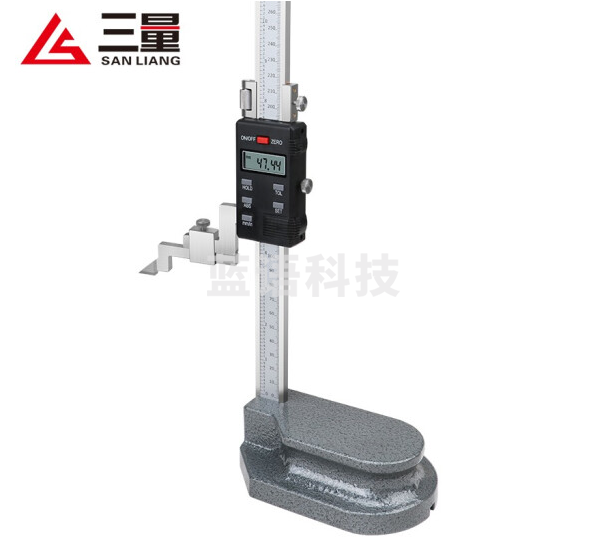 三量不锈钢数显游标高度尺0-300mm划线尺画线高度划线头0-500 JD002 数显0-300mm