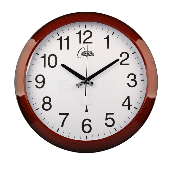 康巴丝 2060S 智能电波钟 考场专用仿木电波钟