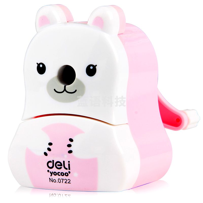 得力优酷 0722 北极熊削笔机（浅红）