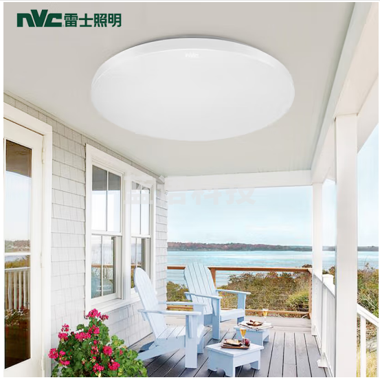 雷士照明（NVC）吸顶灯厨卫卧室led灯具阳台过道走廊玄关灯圆形单色光24W家用商用