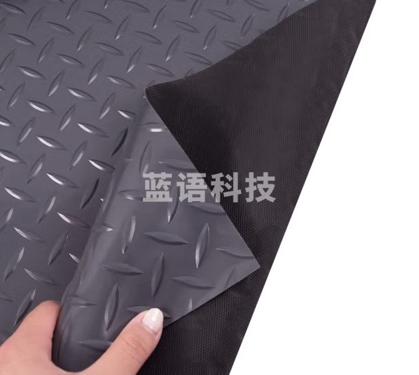 海斯迪克 HKY-175 PVC黑底加厚款(厚度2.3-2.5mm) 防滑垫 灰色2米宽*15米